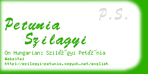 petunia szilagyi business card